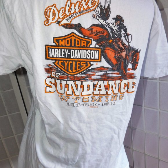 HarleyDavidson Tops White Harley Davidson Sundance Wyoming Biker